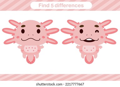 Find five differences of animal Education game for kids