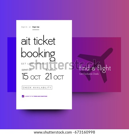 Find A Flight Air Ticket Booking Get Low Airfares UI Screen Design