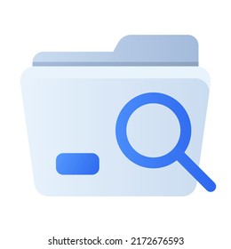 find folder empty state single isolated icon with smooth gradient style