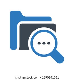 find folder vector glyph color icon 