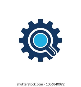 Find Gear Logo Icon Design