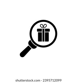 find gift concept line icon. Simple element illustration. find gift concept outline symbol design.