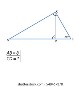 Find the height of a right triangle, carried out from the top of the right angle