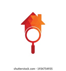 Find home logo design template. Real estate vector logo design. search house logo icon