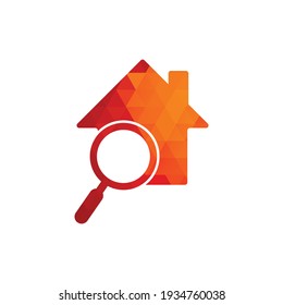 Find home logo design template. Real estate vector logo design. search house logo icon