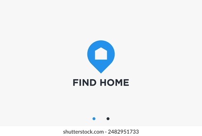 find home logo design vector silhouette illustration