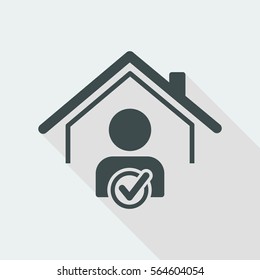 Find home purchaser - Vector web icon