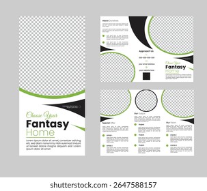 Find Home Real estate Tri-fold Brochure template design