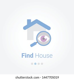 Find House vector icon design