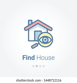 Find House vector icon design