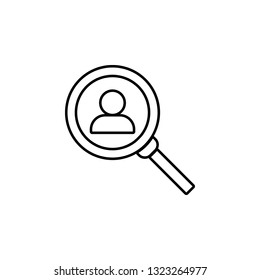 find, human icon. Simple thin line, outline vector element of Business icons set for UI and UX, website or mobile application