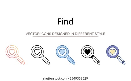 Find icon design with white background stock illustration