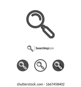 Find Icon. Search Icon. Flat Icon. Outline Searching Icon on White Background