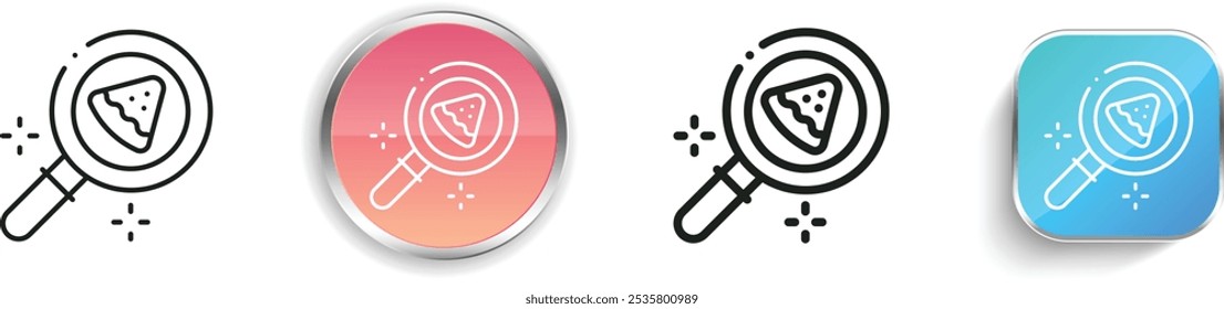 ícone localizar. Design fino, linear, regular e estilo botão isolado no fundo branco