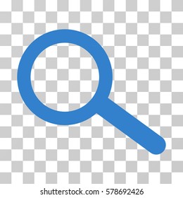 Find icon. Vector illustration style is flat iconic symbol, cobalt color, transparent background. Designed for web and software interfaces.