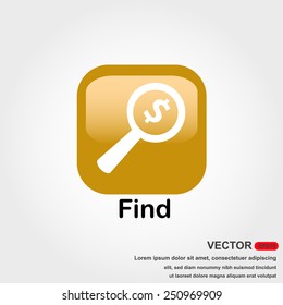find icon with white background