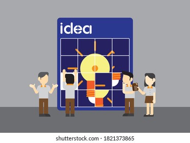 find idea meeting illustration vector