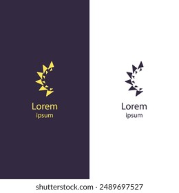 Find the ideal abstract logo for your brand. This sleek, high-quality vector design suits any business. Easily personalize the colors and add your name for a unique touch.