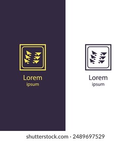 Finden Sie das ideale abstrakte Logo für Ihr brande. Dieses schlanke, hochwertige Vektorgrafik-Design ist für jedes Unternehmen geeignet. Passen Sie die Farben einfach an und fügen Sie Ihren Namen für eine einzigartige Note hinzu.