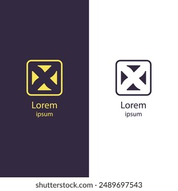 Find the ideal abstract logo for your brand. This sleek, high-quality vector design suits any business. Easily personalize the colors and add your name for a unique touch.