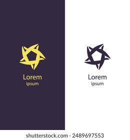 Find the ideal abstract logo for your brand. This sleek, high-quality vector design suits any business. Easily personalize the colors and add your name for a unique touch.