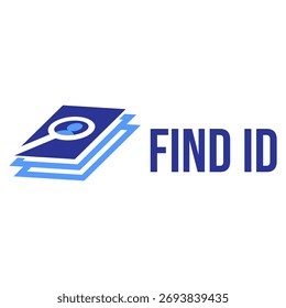 encontrar identidade design de logotipo minimalista plano