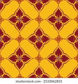 Find illustration vector seamless pattern in damask style motif for wallpaper,clothing,curtains,fabric,fashion,and textiles design isolated over white background.In archives eps files.