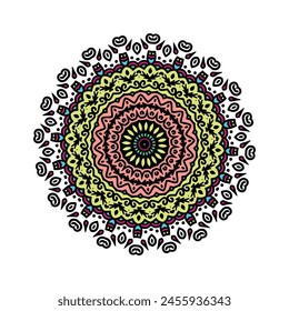 Encuentra la paz interior con un Abstractas boho colorido Mandala