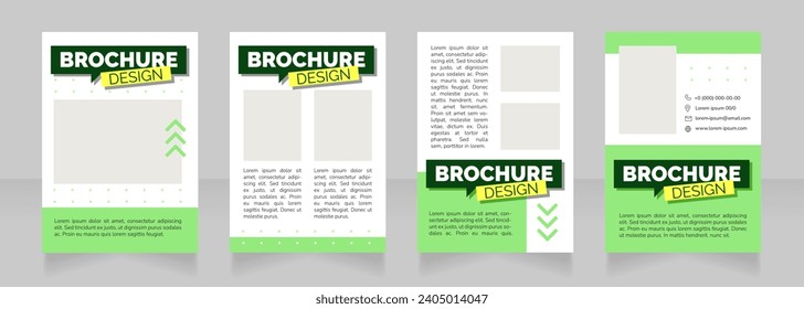 Find job with attractive salary blank brochure design. Template set with copy space for text. Premade corporate reports collection. Editable 4 paper pages