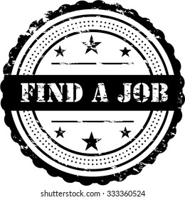 Find A Job / Grunge Badge