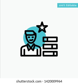Find Job, Human Resource, Magnifier, Personal turquoise highlight circle point Vector icon