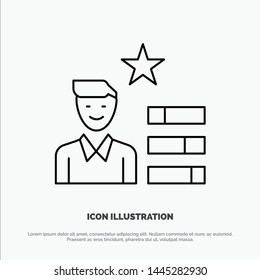 Find Job, Human Resource, Magnifier, Personal Line Icon Vector