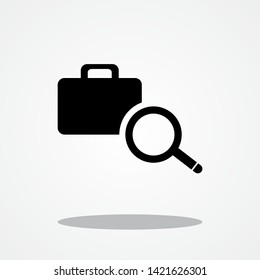 Find Job Icon with Gray Shadow