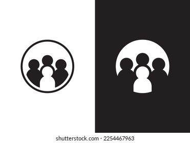 find job logo design. creative search work symbol icon vector.