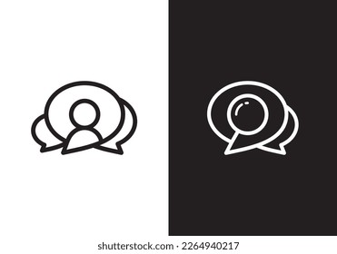 find job logo design. creative bubble chat symbol icon vector.