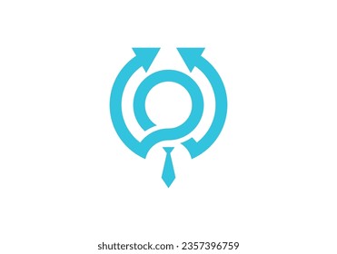 encontrar el diseño del logotipo del trabajo. símbolo de trabajo de búsqueda creativa vector.