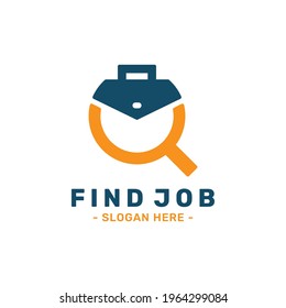 Find Job Logo Design Template. Talent Finder Logo. Search Work Vector Illustration.