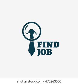 Find Job Logo Template Design. Vector Illustration.