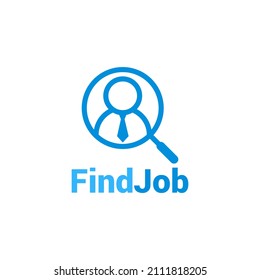 Find Job Magnifier Search Logo Icon Stock Vector (Royalty Free) 2111818205