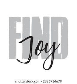 find joy text on white background.