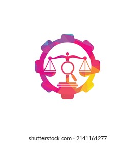 Find Justice gear logo vector template, Creative Law Firm logo design concepts. loupe law firm logo	