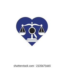 Find Justice heart logo vector template, Creative Law Firm logo design concepts. loupe law firm logo	