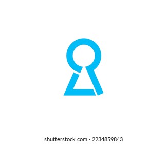Schlüssellochlogo-Vektorgrafik finden