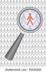 find a leader concept vector illustration