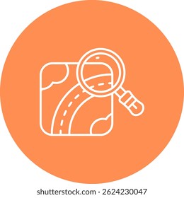 Localizar design de ícone de vetor de linha
