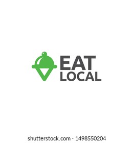 Find Local Location Place Eat Restaurant Vector Abstract Illustration Logo Icon Design Template Element