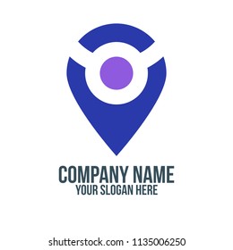 find location and drive abstract company logo concept