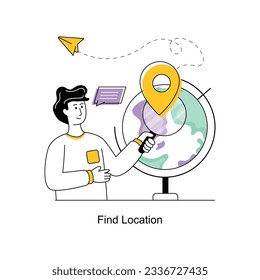 Find Location Flat Style Design Vector illustration. Stock illustration