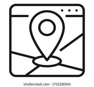 Find Location icon vector for web and app