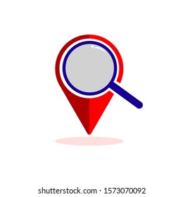 find location. logo design in whit background